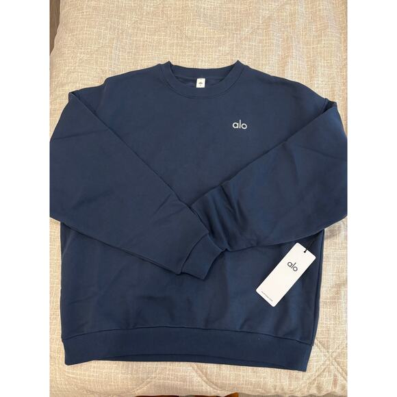 NWT Alo Accolade Crew Neck Pullover - Navy - Picture 1 of 9
